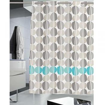 Stilia Cortina De Baño Y Ducha, Impermeable Y Con Tratamiento Anti-Moho, Vora, Multicolor, 180 X 200 Cm