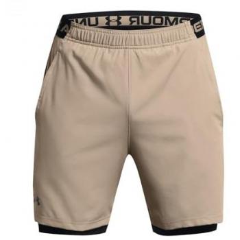 Pantalones Cortos Under Armour Vanish Woven 2-en-1 Beige para Hombre