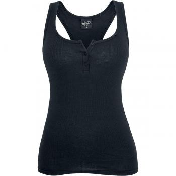 Urban Classics Women's Plus Size Button Tank Top - XS to 5XL - Black