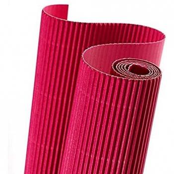 Rollo 50x70 cm, Canson Cartón Ondulado 300g, Rosa Vivo