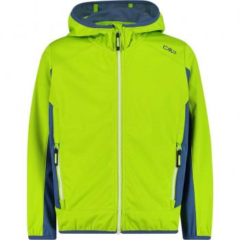 Chaqueta Softshell Infantil CMP con Capucha Fija Verde (152)