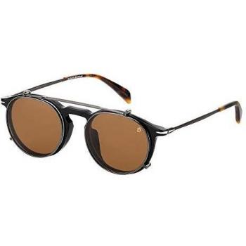 David Beckham Black/Brown Men's Sunglasses DB 1003/G/Cs, Size 49 MM