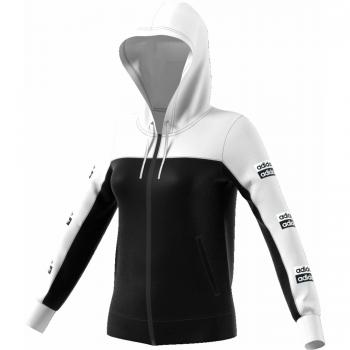 adidas Track Top Hooded Tops, Mujer, White/Black, 40
