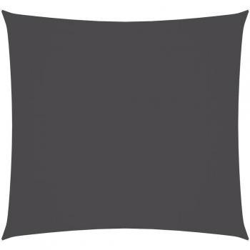 Toldo de vela cuadrado de tela oxford gris antracita 3x3 m