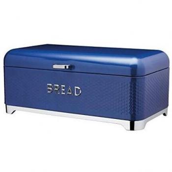 KitchenCraft Lovello Textured Bread Bin with Geometric-Patterned Hexagon Design, 42 x 22 x 18 cm