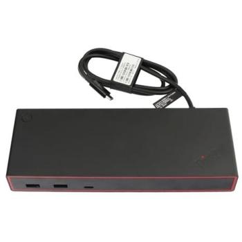Docking Station Lenovo ThinkPad USB4 Smart Dock 5500 con adaptador de 135W, 4x USB-A, 2x USB-C, HDMI, Ethernet, color negro