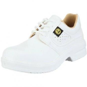 Sir Safety ESD Schuh Alfa EN 61340-5-1 und EN ISO 20345 S1 26070401 - Calzado de protección de cuero unisex, Blanco, 46