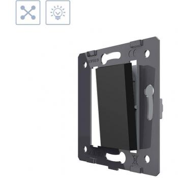 Interruptor Cruzamiento media tecla negro LEDBOX