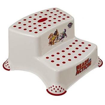 keeeper Igor Paw Patrol-Taburete/alzador 2 Niveles para niños a Partir de 3 a 14 años Aprox, función Antideslizante, Color Blanco, Patrulla Canina, 40 x 37 x 21 cm