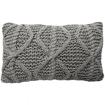 Overseas almohada tejida 30x50 cm gris topo