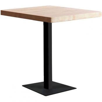 Mesa Moss Cuadrada 80x80 cm Roble Nordish/Negro, Envío Gratuito con Servicio de Subida a Domicilio Incluido