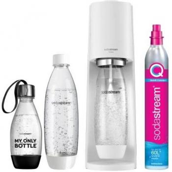 SodaStream Terra Metal - Pack de 2 botellas de plástico aptas para lavavajillas de 1 L y 1 botella de plástico apta para lavavajillas, altura de 44 cm,