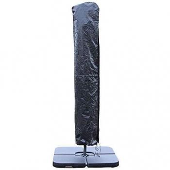 Funda protectora para parasol de 3x3m, color negro, con cierre y dimensiones de 52x45x235 cm