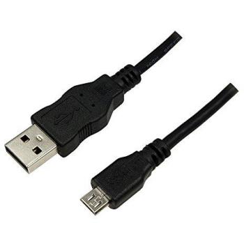 LogiLink- Cable male USB A/Micro-USB B, USB 2.0, 480 Mbps, 1.8m, Negro