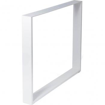 Pata Fija Soporte Cuadrado Acero Estilo Industrial L para Mesa 780x80x712mm Acabado Poroso Blanco Proyectos de Restauración Bricolaje