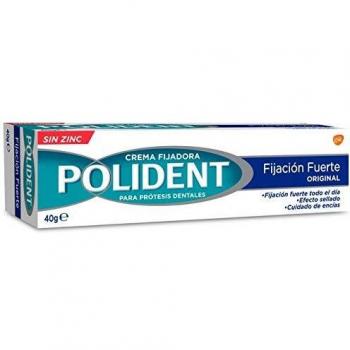 Polident, Original, Crema Fijadora para Prótesis Dentales, sin Zinc, Fijación Fuerte, 1 unidad