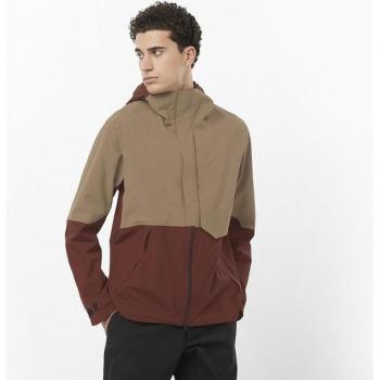 Chaqueta impermeable con capucha Salomon Outerpath Pro 25L para hombre en granate