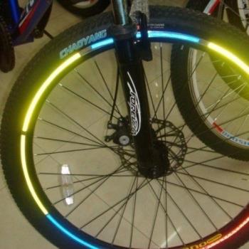 10 x bicicleta Material reflectante llanta adhesivos.