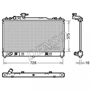 Radiador de refrigeración del motor DENSO DRM44029, tipo: radiador, características: diseño optimizado para una mejor transferencia de calor, fabricado con materiales de alta calidad para mayor durabilidad, compatible con múltiples modelos de vehícul