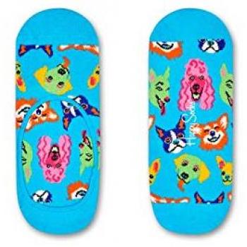 Calcetines Cortos Divertidos para Perros Azul Talla 41-46 - Suave Tejido Happy Socks