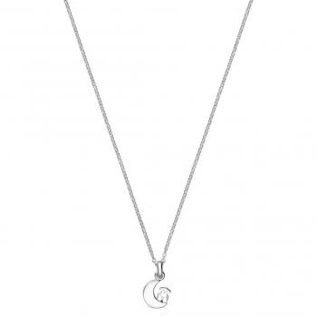 TOUS Collar Plata Primera para Mujer Colgante Luna