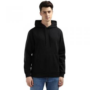 Calvin Klein Men's Black Hooded Sweatshirt - Size S, Fall/Winter Collection