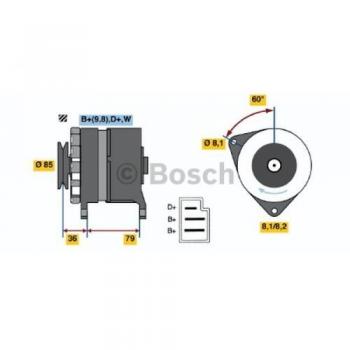 Alternador BOSCH 14V 65A 0 986 044 591