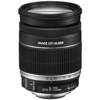 Canon EF-S 18-200mm f/3.5-5.6 IS - Objetivo para cámaras réflex Canon, estabilizador de imagen, color negro