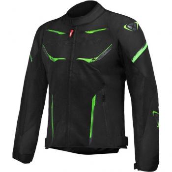 Ixon Striker Air Chaqueta textil para motocicleta - Negro-Antracita-Verde (XL)