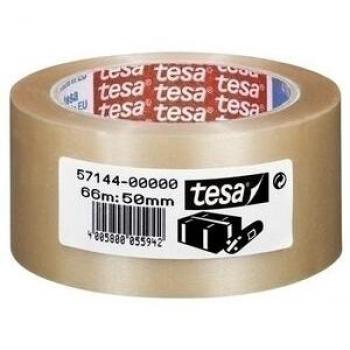 Cinta de Embalaje Tesa Extra Fuerte PVC Rugoso Transparente 66m x 50mm