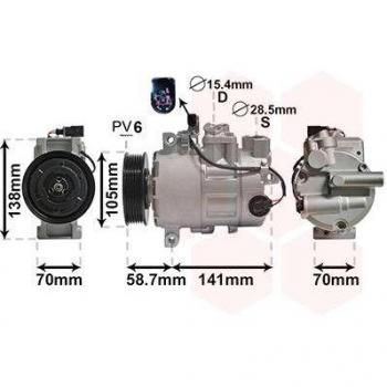 Compresor de aire acondicionado VAN WEZEL 0300K279