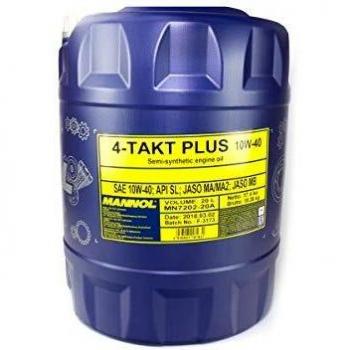 Aceite de motor MANNOL 4-Takt Plus 10W-40, capacidad 20L, parcialmente sintético