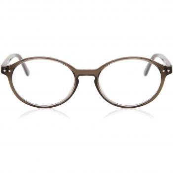 Oval Full Rim Plastic Kids' Prescription Glasses - Grey - Size 45 - Blue Light Block Available - SmartBuy Kids