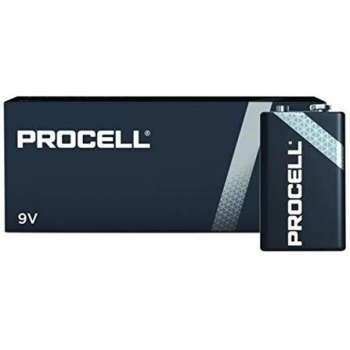 Duracell Industrial 9V Alcalina, Pack de 10 Pilas ID1604B10, 550mAh