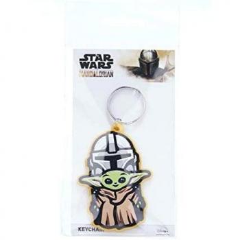 Star Wars: The Mandalorian RK39084C Baby Yoda - Llavero de goma, unisex, multicolor, 4,5 x 6 cm