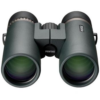 Pentax 7x42mm ED Waterproof Roof Prism Binoculars, Thermoplastic Elastomer Resin, Dark Green, Compact, 62893