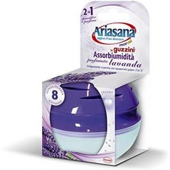 Ariasana Absorbente de Humedad y Ambientador Lavanda 45g - 2 en 1, Larga Duración hasta 8 Semanas