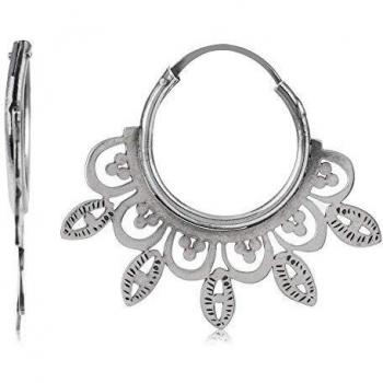 Córdoba Jewels | Pendientes en plata de ley 925 con diseño Aros Labrados Silver