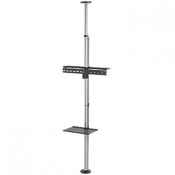 Equip 650621 Soporte de Suelo a Techo para Pantalla de 37-70 VESA Máx. 600x400 Capacidad Máxima 30Kg Negro Acero Inoxidable