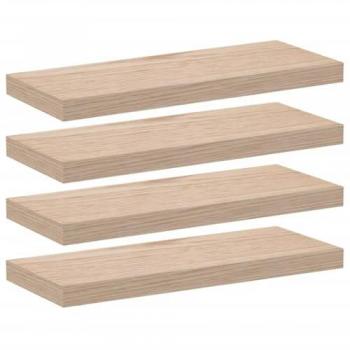 Estantes flotantes de madera de ingeniería 4 piezas 60x23,5x4 cm marrón vidaXL