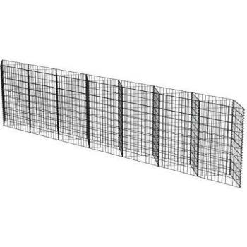 vidaXL Gabion Wall Galvanised Steel 450x30x100 cm - Type: Gabion Wall; Material: Galvanised Steel; Dimensions: 450 cm x 30 cm x 100 cm