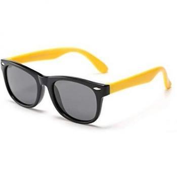 FOURCHEN Gafas de sol flexibles de goma polarizadas para niños para niñas de 3 a 10 años de edad