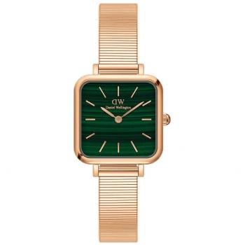 Daniel Wellington Quadro Studio 22 X 22 Rose Gold Green Dial Unisex Watch DW00100520