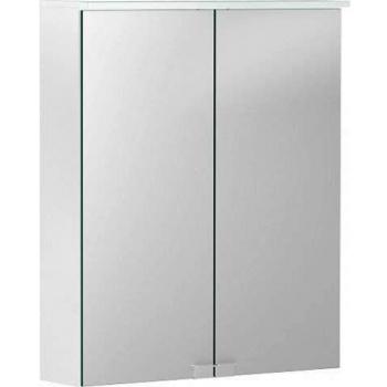 Espejo de Baño Geberit Option con Iluminación LED, 2 Puertas, 55x67.5cm, Blanco