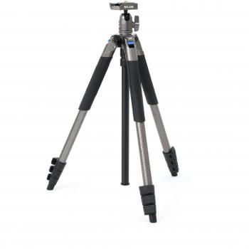 Trípode Slik Sprint Pro III BH - Altura máxima 160 cm, Color Gris