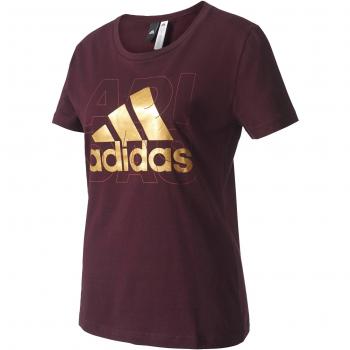 adidas Foil Logo Camiseta, Mujer, Rojo