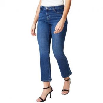 Petite Comfort Stretch Bootcut Jeans - Blue Cotton - Size 12 Regular