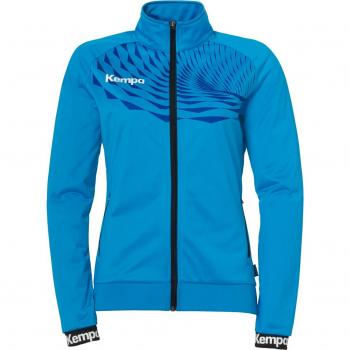 Kempa Chaqueta De Chándal Wave 26 Poly Mujer - Sudadera ligera de poliéster, diseño deportivo, elástica, con bolsillos con cremallera