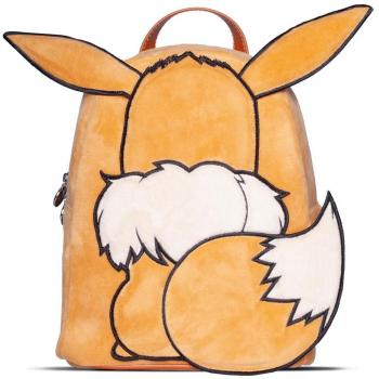 Mini Mochila Eevee - Mochila de moda, diseño de Pokémon, tamaño compacto, con detalles bordados y estampados de Eevee, ideal para fans y uso diario