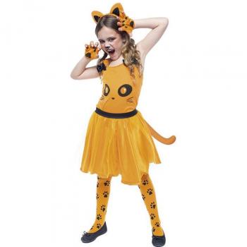 Disfraz de Gatita Naranja en vestido para niña de Rubie's.